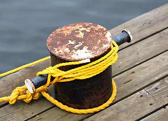 Image showing Mooring rope