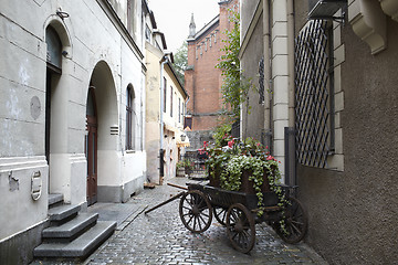 Image showing Riga, Latvia. Carriage with flowers.