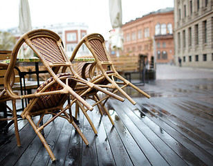 Image showing Street cafe in Riga