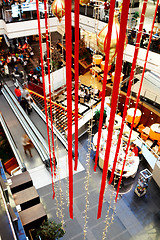 Image showing The New year's decoration of a shopping center.