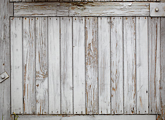 Image showing Grey wooden wall.