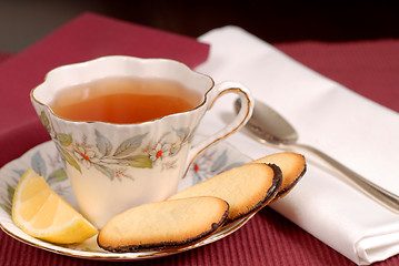 Image showing Soothing cup of tea in china cup