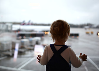 Image showing Kid in the airport