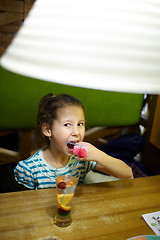 Image showing Kid in the restaurant