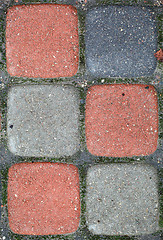 Image showing Colorful paved blocks.