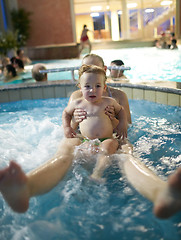 Image showing Mother with son in spa bath