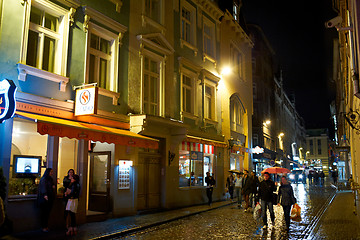 Image showing Riga, old city, night life.