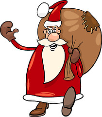 Image showing santa claus christmas cartoon illustration