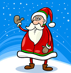 Image showing santa claus christmas cartoon illustration