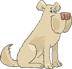 Image showing Sheepdog shaggy dog cartoon illustration