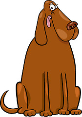 Image showing big brown dog cartoon illustration