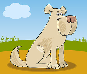Image showing Sheepdog shaggy dog cartoon illustration
