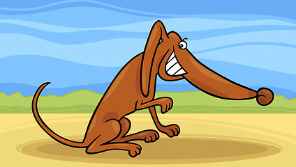 Image showing funny dog cartoon illustration