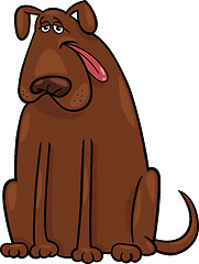 Image showing brown big dog cartoon illustration