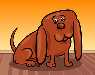 Image showing funny little dog cartoon illustration
