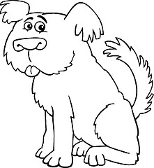 Image showing Sheepdog shaggy dog for coloring book