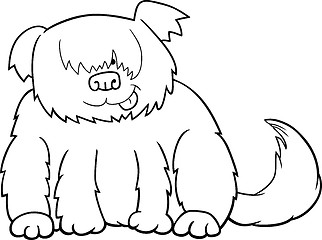 Image showing Sheepdog cartoon illustration for coloring