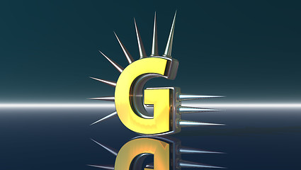 Image showing prickles letter g