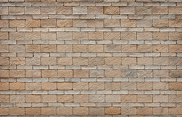 Image showing Wall of limestone bricks - background