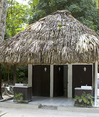 Image showing outdoor bathrooms tikal guatemala