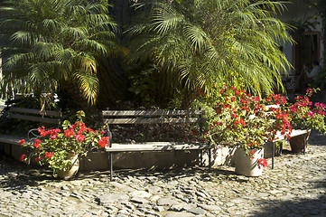 Image showing courtyard in sunshine