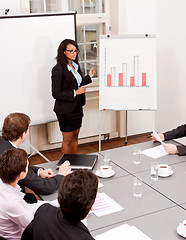 Image showing business meeting presentation flipchart