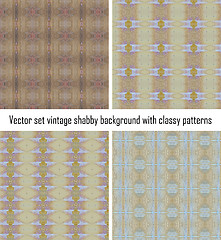 Image showing Vector set vintage background classical patterns