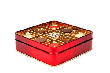 Image showing Red chocolate box