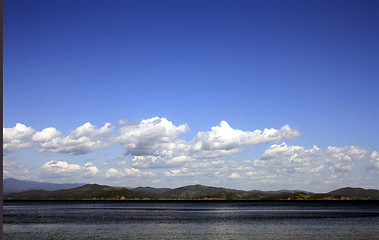 Image showing The sea, mountains, the sky - all for good rest