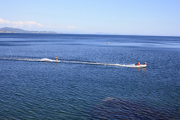 Image showing Pleasant entertainment - water-skiing