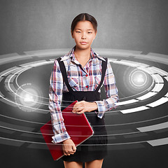 Image showing Asian Girl With Laptop