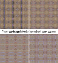 Image showing Vector set vintage background classical patterns