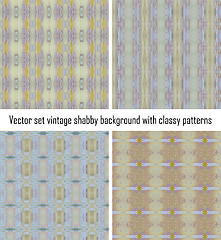 Image showing Vector set vintage background classical patterns