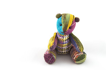 Image showing Handicraft colorful  bear
