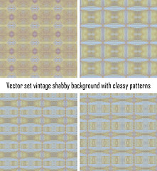 Image showing Vector set vintage background classical patterns