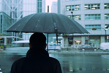 Image showing rain in city