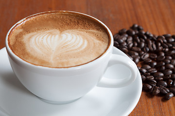 Image showing Coffee cup and beans 