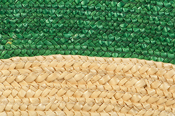 Image showing Woven straw background