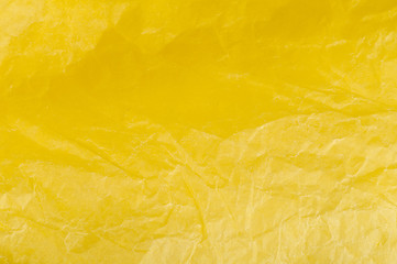 Image showing Crumpled yellow paper