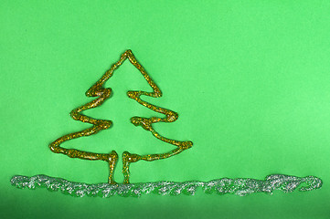 Image showing Christmas tree made ??of shiny gel