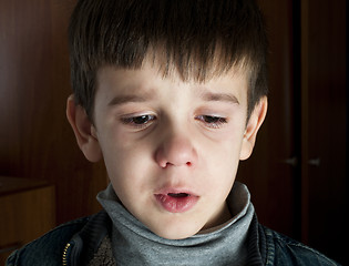 Image showing Face of crying child