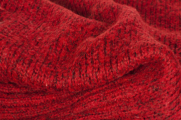 Image showing Handmade knit red background
