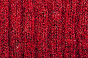 Image showing Handmade knit red background