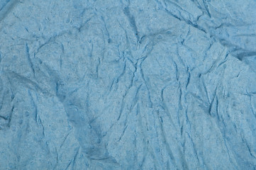 Image showing Crumpled blue paper