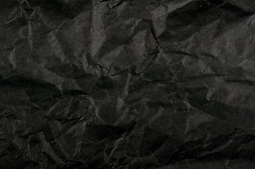 Image showing Crumpled black paper