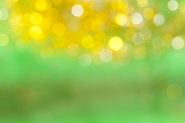 Image showing Holiday shiny blurry lights in yellow colors