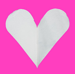 Image showing White paper heart 