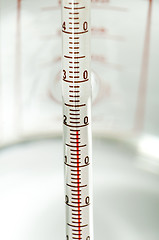 Image showing Thermometer measures the temperature of the water