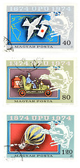 Image showing Obsolete post stamps from Hungary