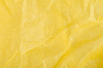 Image showing Crumpled yellow paper